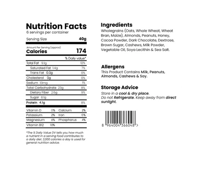 Dark Chocolate & Nut Fusion - 6 Bars
