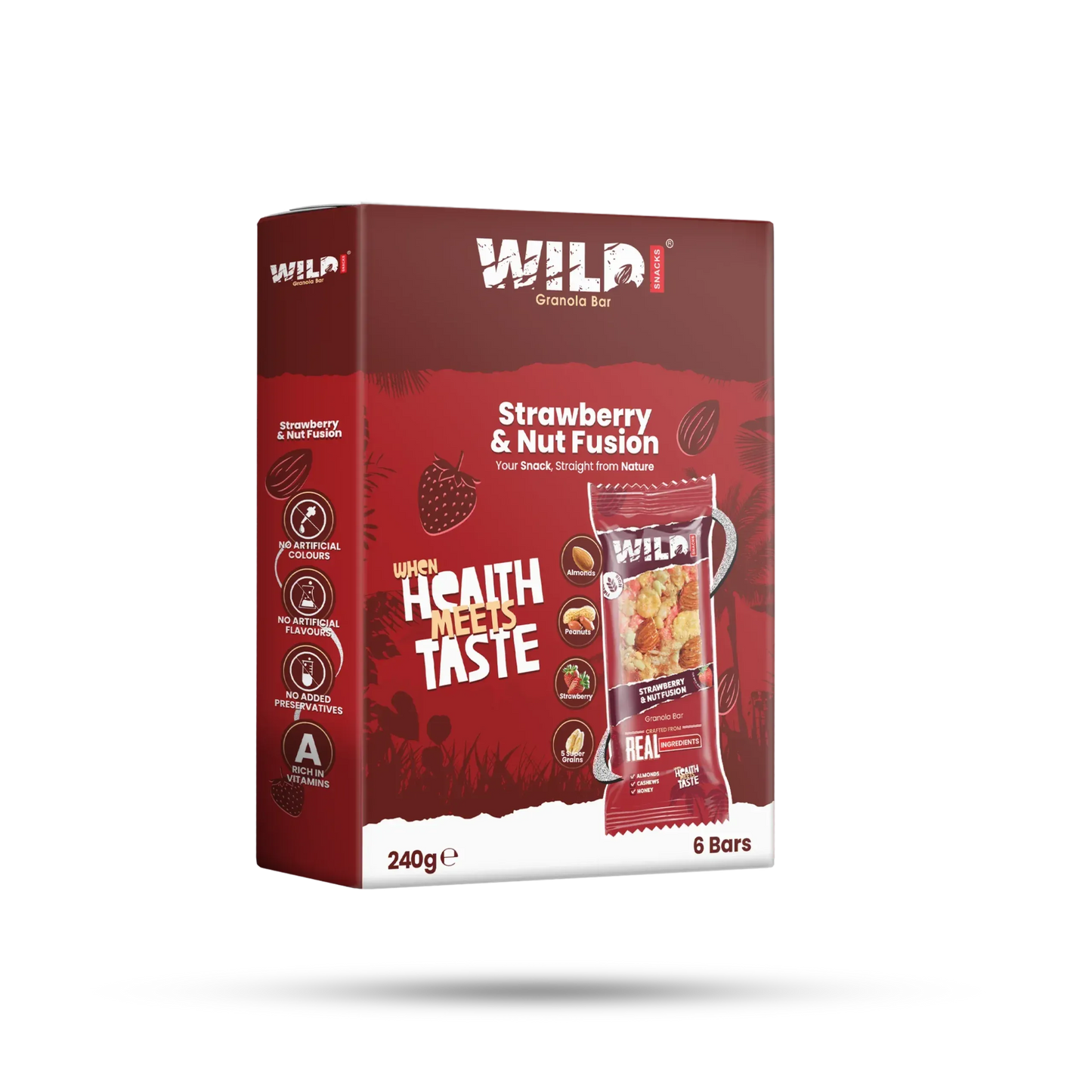 Strawberry & Nut Fusion - 6 Bars