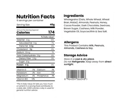 Peanut Butter & Nut Fusion - 6 Bars